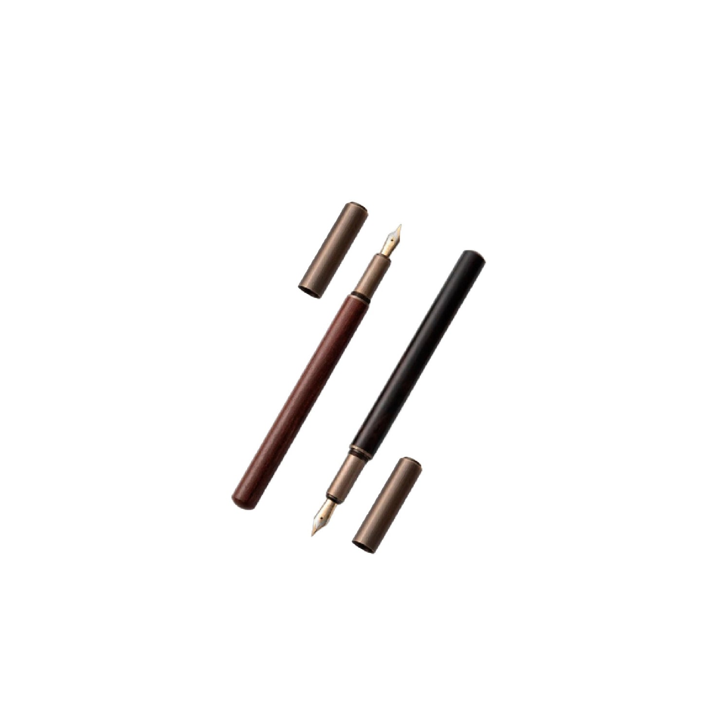 럭셔리 레트로 우드 브론즈 만년필 사무실 비즈니스 쓰기 예술 서예 잉크 펜 0.5mm 학교 학생 문구 선물