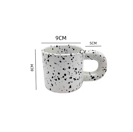 [Coffee Mug] 330ML Ceramic Mug Creative Nordic Handmade Cup Ring Handle Ceramic Mugs for Coffee Porcelain Mug Beer Cups Drinkware