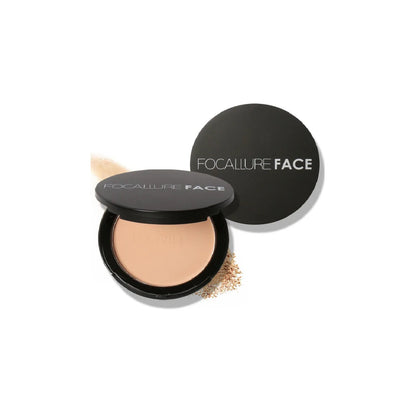 [Make up] FOCALLURE 3 Colors Make Up Face Powder Brighten Oil-control Nude Makeup Pressed Powder Foundation Makeup Base Cosmetics