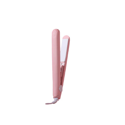 [Convenience] Pink Ceramic Flat Iron Hair Straightener For Smooth Finish Ceramic Floating Plates Quick Heat Up Pro Salon Curler Hair Wand