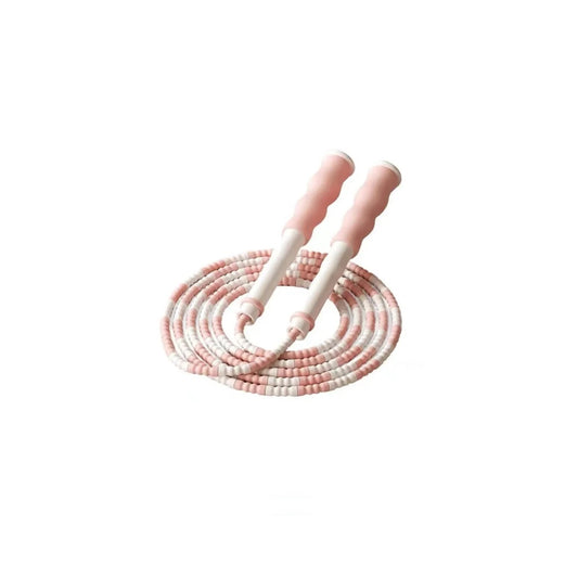 [Free Weights] 2.8M Skill Jump Rope Bamboo PVC Beginner Adult Child Soft Beaded No Tangle Segmented Fitness Skipping Cable Workout