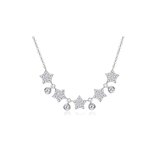 [Necklace] D1.53CT Moissanite Diamond Star Necklace for Girls 925 Sterling Silver 14k Gold Plated Fine Jewelry Christmas 2025 New Year Gift