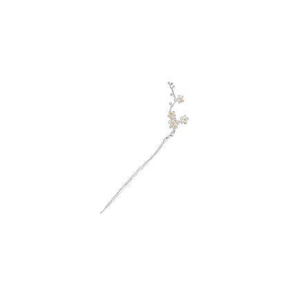 [Ornament] Korean Traditional Women's Hairpin S925 Sterling Silver Hair Stick Plum Blossom