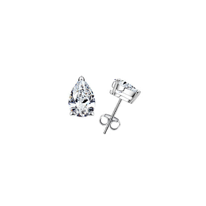 [Earrings] AnuJewel 10K Gold Post 5/2/1.2ct Pear Cut Moissanite Stud Earrings Anti-allergy Eearrings For Women Jewelry Wholesale