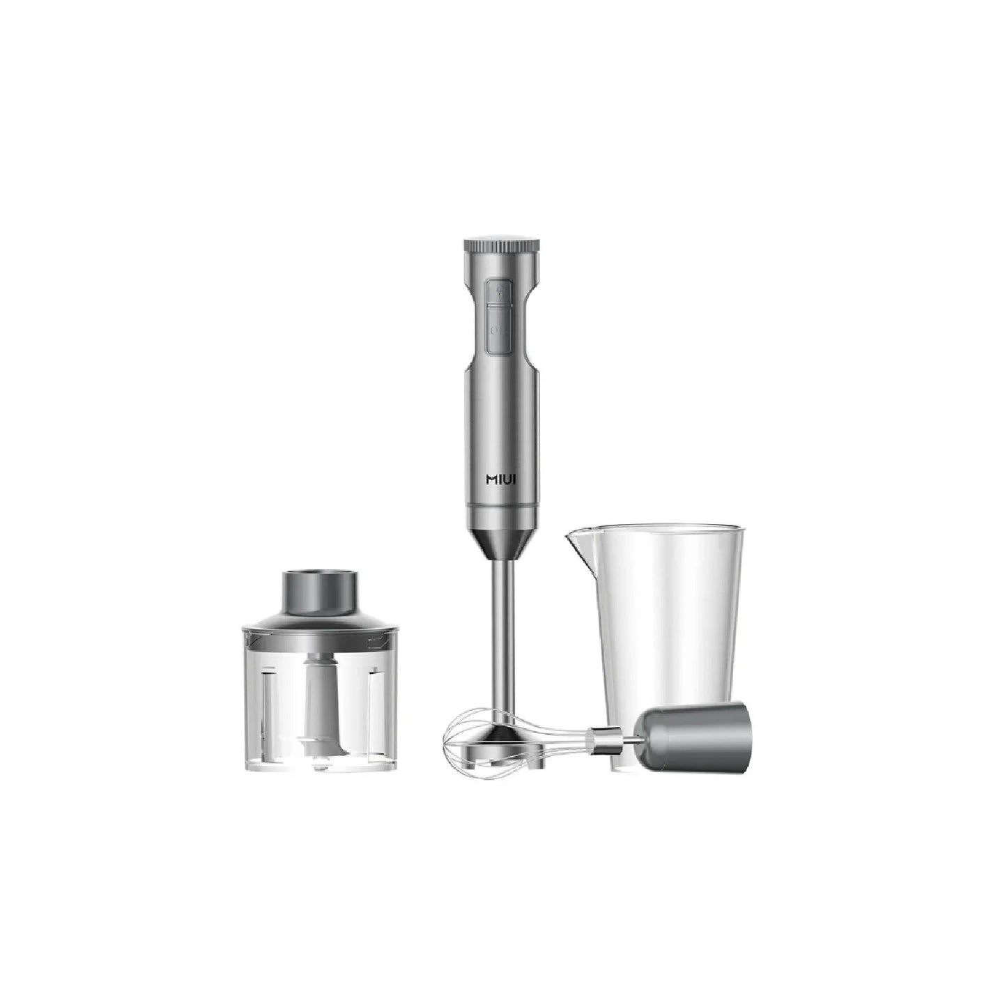 [Blender] MIUI Hand Immersion Blender 1000W Powerful 4-in-1,Stainless Steel Stick Food Mixer,700ml Mixing Beaker,500ml Processor,Whisk