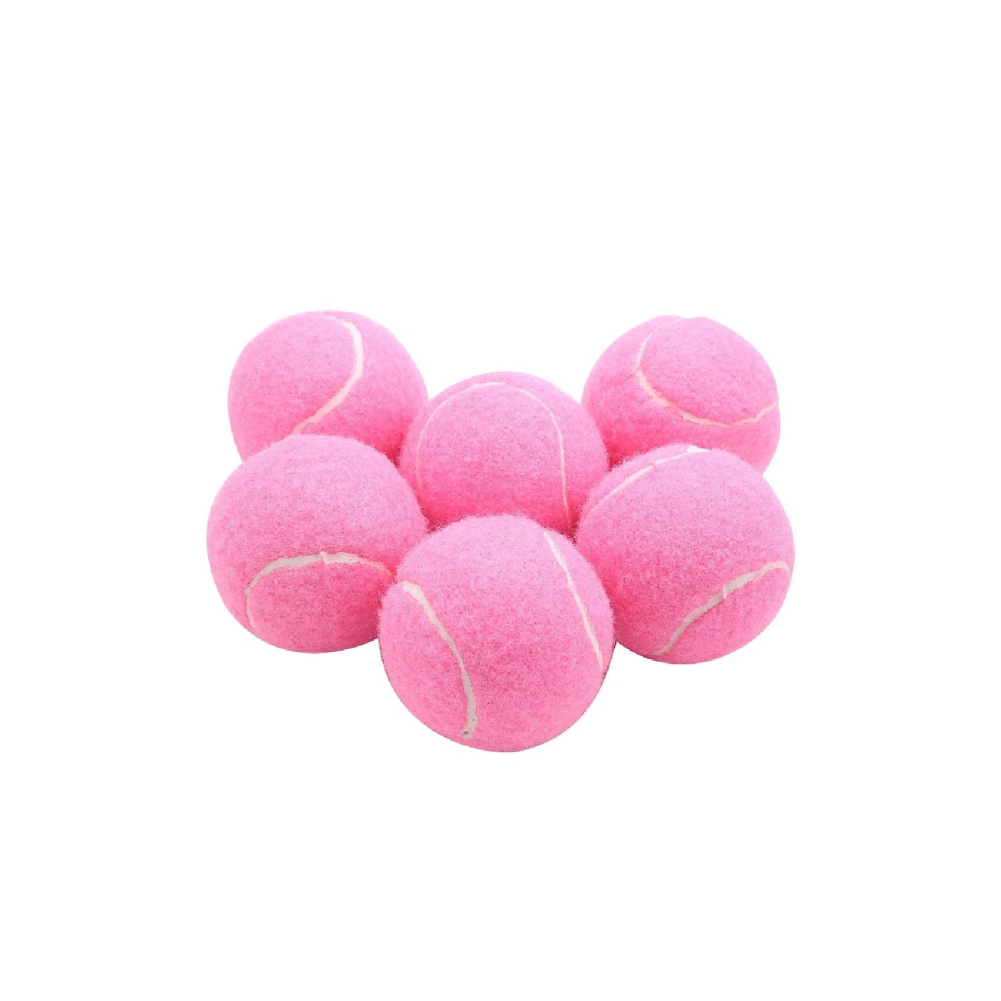 [Racket Sports] 6Pcs Pack Pink Tennis Balls Wear-Resistant Elastic Training Balls 66mm Ladies Beginners Practice Tennis Ball for Club