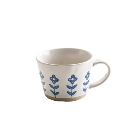 [Coffee Mug] Hand-Painted Retro Ceramic Coffee Mug - Large Capacity