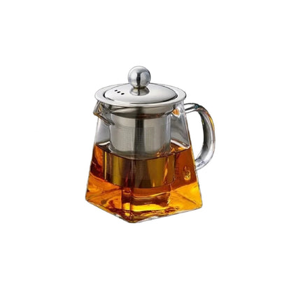 [Tea Ware] Glass Teapot with Infuser Tea Set Kettle Maker Infusers Jug Teaware Kitchen Dining Bar Home Tea Kit  Glass Teapot  Samovar