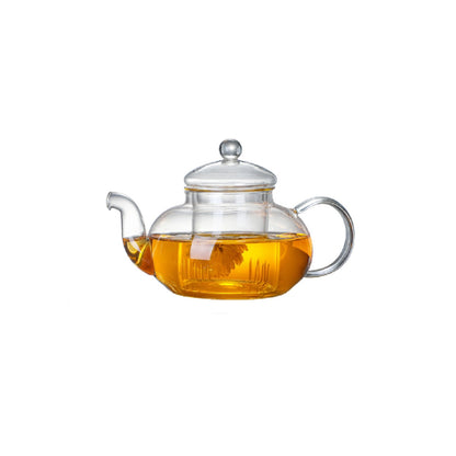 [Tea Ware] 400ml To 1000ml Filterable Teaware Home Heat-resistant Glass Teapots Durable Kitchen Glass Flower Tea Pot Heatable Glass Tea Set