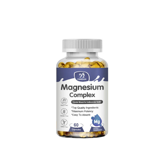 [Vitamin] Yimiduk Magnesium Complex Capsules - Bone, Muscle & Heart Health Supplement, Sleep Support, Relaxation, Stress & Anxiety Relief