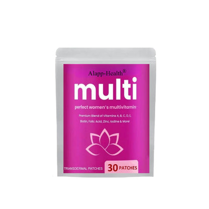 [Vitamin] 30 Patches Multivitamin Transdermal Patches Vitamins A, B, C, D, E, Biotin for Women Bones, Brain, Heart, Immune & Energy