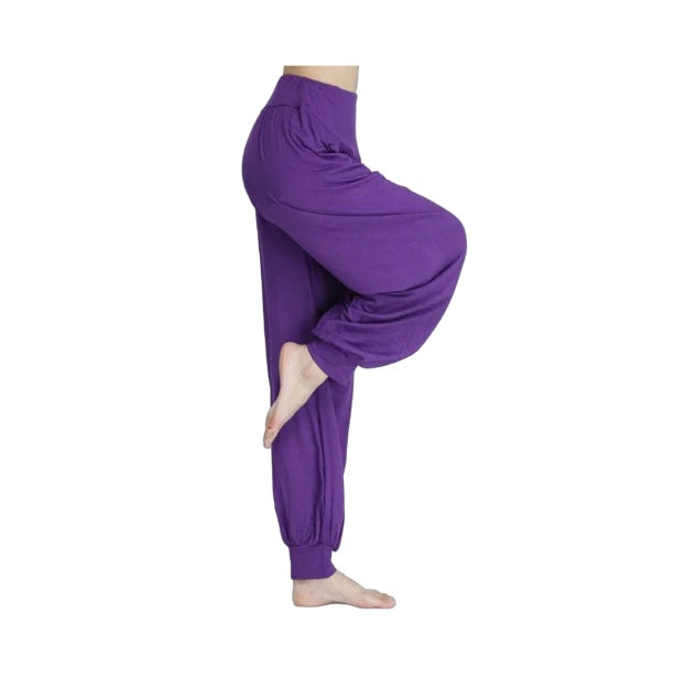 [Pants] 1PCS Women's Elastic Loose Casual Cotton Soft Yoga Sports Dance Pants Comfortable And Breathable