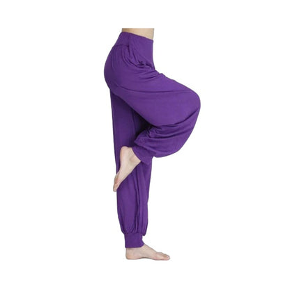 [Pants] 1PCS Women's Elastic Loose Casual Cotton Soft Yoga Sports Dance Pants Comfortable And Breathable